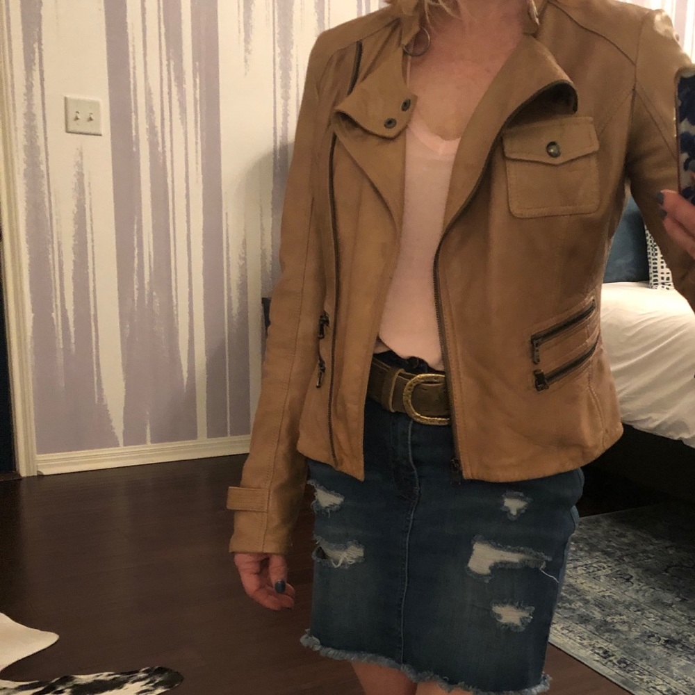 Marc New York leather moto jacket